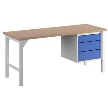 Établi industriel Frankel Kaiserkraft, 2000 mm, 3 tiroirs