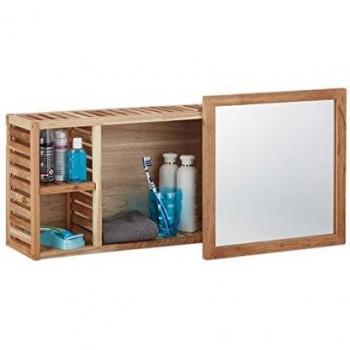 Mensola a Muro per Bagno con Specchio RELAXDAYS 17x80x30 cm