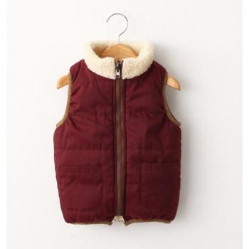 Chaleco de lana para niños, abrigo reversible de 3 a 7 años, Dwq583