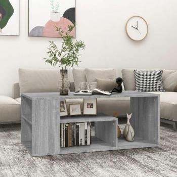 Table basse Sonoma – gris – bois d’ingénierie – rangement – 100x50x40 cm