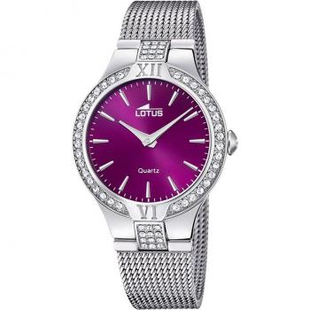 Viva Femme Lotus – Stainless Steel Bracelet & Prune Dial