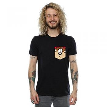 Faux Pocket Tasmanian Devil Tee, Black, Men’s