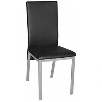 Silla de acero Sima, pack de 2, color blanco, medidas 39 x 39 x 93 cm