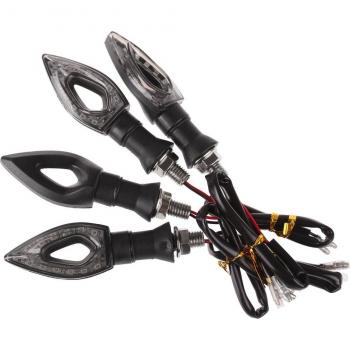 Kit de 4 luces intermitentes LED 12V ámbar universales
