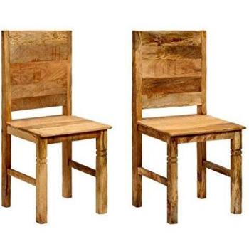 Chaise d'appoint vitaXL 2X en manguier