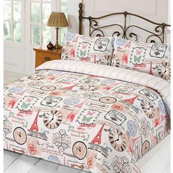 Dreamy Parisian Soft Touch Duvet Pack with Pillowcases – Pink (King Half)
