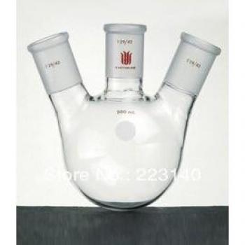 25ml Three Neck Flask, Angled, 19/22 Center Joint, 19/22 Side Joint