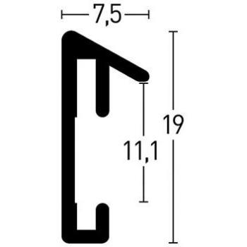 Nielsen Pixel 60×80 cm – Aluminiumrahmen in silberner Mattierung