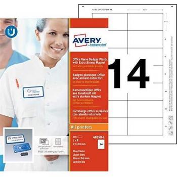Etichetta Badge Avery Blu per Ufficio