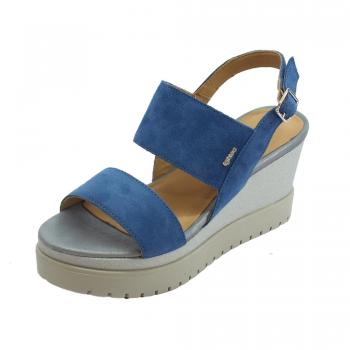 IGI&CO Sandali Donna Scamosciato Bluette Zeppa Alta