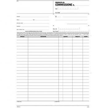 Blocco Copia Commissioni autoricalcante 50 copie 29,7x21,5 cm