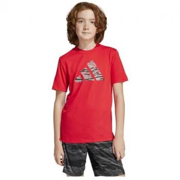 Camiseta Adidas Camo Print Roja para Niños 11-12 Años