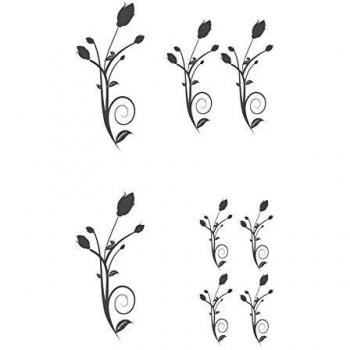 Adhésifs Décoratifs Cercle Floral Gris