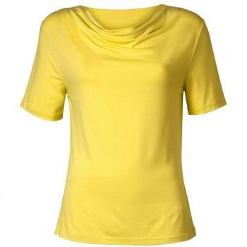 Top Couture Helline Femme Col Bénitier Vert Citron