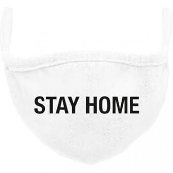 Maschera Urban Classics Stay Home Bianco