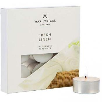 Fresh Linen Scented Tealight Candle Set of 9