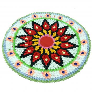 Badvorleger “Runde Upcycling” – GURU SHOP, Gelb, Baumwolle, 12 cm, 1 mm Dicke