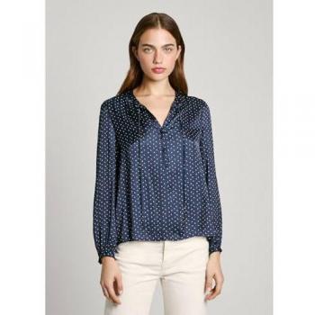 Blusa de Mujer Azul Patrícia en Satén