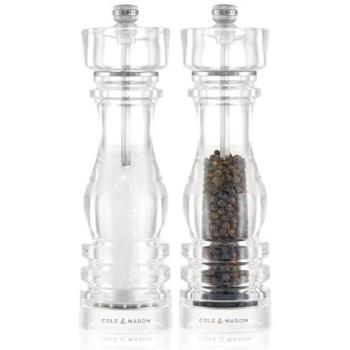 London Clear Acrylic Salt & Pepper Mill Set – 220 mm