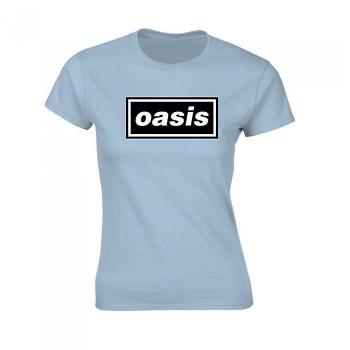 Top Oasis Mujer con Logo Decca, Azul Pastel, Talla S