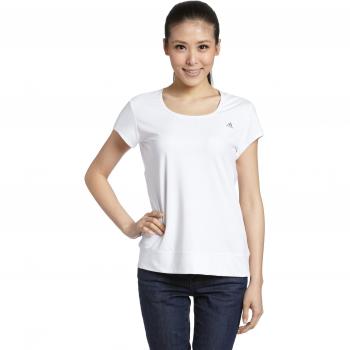 Adidas Damen Sportshirt Essentials – Weiß-Metallic‑Silber – Größe XS – Artikel X19450