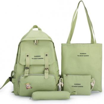 Mochila Escolar de Lona Grande para Estudiantes y Viajeros Femeninos