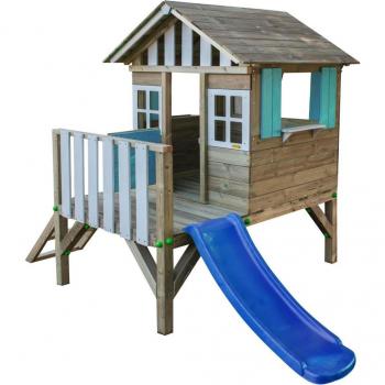 CASITA ELEVADA LOLLIPOP con tobogán AZUL