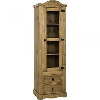 Corona 1 Door 2 Drawer Glass Display Unit