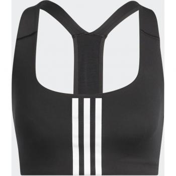 Adidas Women's Three Stripe Medium Impact Sports Bra Black/White XS (4-6)