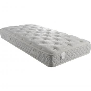 Matelas Provence 70x190 – Ressorts Ensachés 25,5 cm, Confort Moelleux et Ferme, 5 Zones de Confort, Oreiller Visco