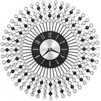 Wanduhr aus Metall 43 cm Schwarz