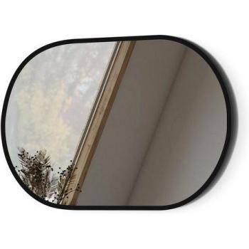 EMKE Ovale Badezimmerspiegel – 45×60 cm, schwarzer Rahmen, vertikal/horizontal einsetzbar