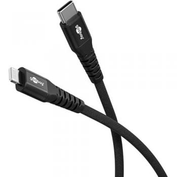 Goobay Metallstecker USB-C Lightning Kabel, 1 m