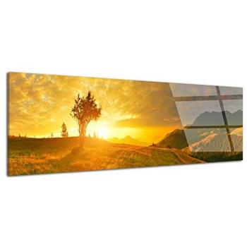 Plexi‑Montagne: Lever du jour, tableau paysage