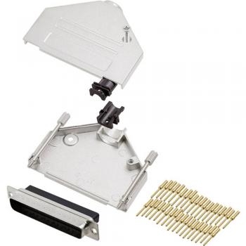 Encitech D-SUB 37-polig Crimp-Stecker-Set 180°