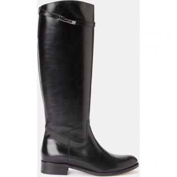 Botas de montar en piel para mujer con caña alta y puntera redonda