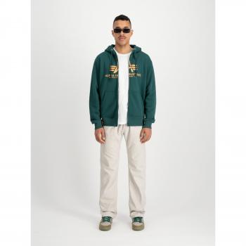Felpa Alpha Industries Basic Con Zip Verde M