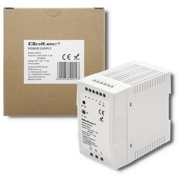 Transformateur Din Qoltec 90W 12V 7,5A Blanc