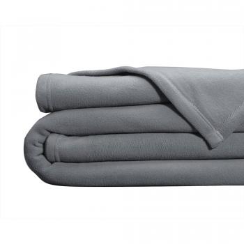 Couverture Polaire Confort Microfibre Gris