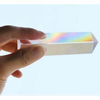 Optical Triangle Prism for Light Spectrum Demonstration, 25x25x80mm