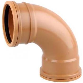Wavin OsmaDrain 87.5° Double Socket Bend 110mm Brown