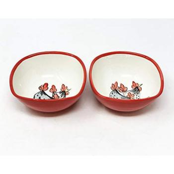 Heritage Home 14cm Hand‑Painted Farmhouse Bowls – Kitchen Dining Pair