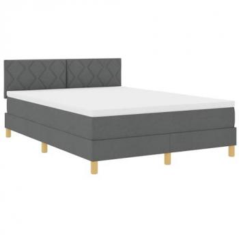 VidaXL Box Spring Mattress Combo – Dark Grey, 160x200 cm, Fabric