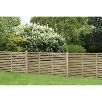 Pressure-Treated 6ft x 3ft Modern Wooden Fence Panel (1.8m x 0.9m)