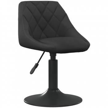 Chaise noire en velours pour salle à manger