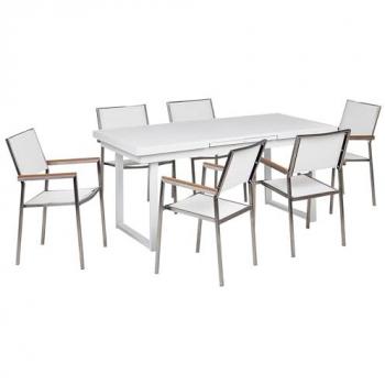 Beliani Valcanetto/Grosseto 6 Seater Garden Dining Set
