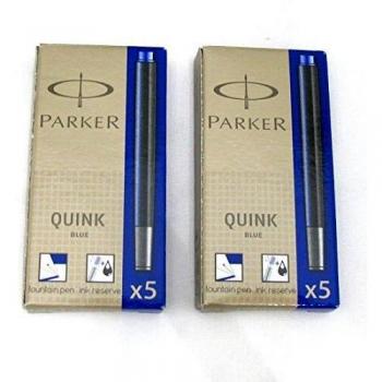 Cartucce inchiostro Parker Quink blu permanente