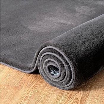 Bedsure Shaggy Carpet – rechteckiger Teppich 140 × 200 cm in dunkelgrau für Wohnzimmer & Bett