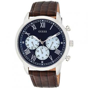 Guess Men's Leather Strap Watch W1261G1