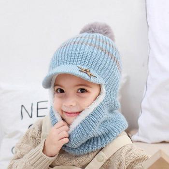 Gorro de invierno con capucha para niños